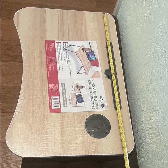 #1548** “24X16” Kaizen Folding Table in Natural Wood - Picture 4 of 6